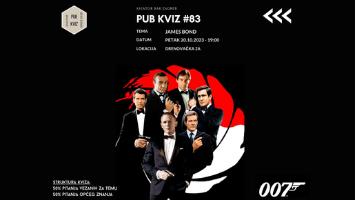 Pub Kviz #83, Tema: James Bond